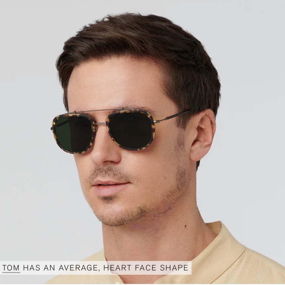 NWT: KREWE Breton in Matte Brindle Gunmetal Polarized sunglasses